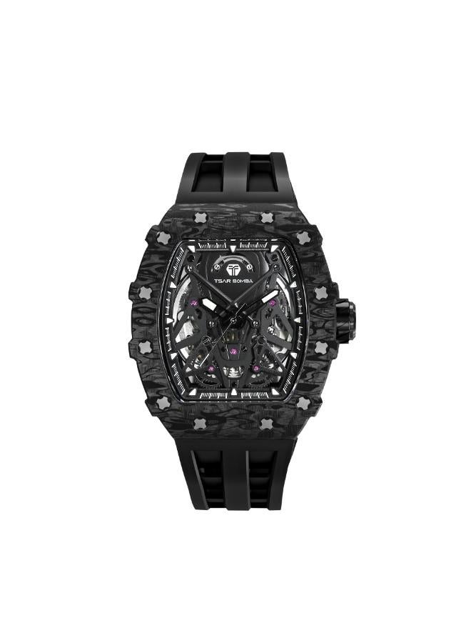 TSAR BOMBA ساعة أوتوماتيكية رجالية بسوار سيليكون - - .*. مم - Image 1