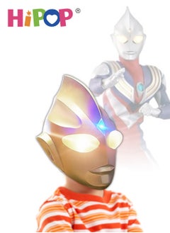 Kids Gift Tiga Ultraman Mask,Two Color Temperature Dimming,Dress Up Toy Gifts