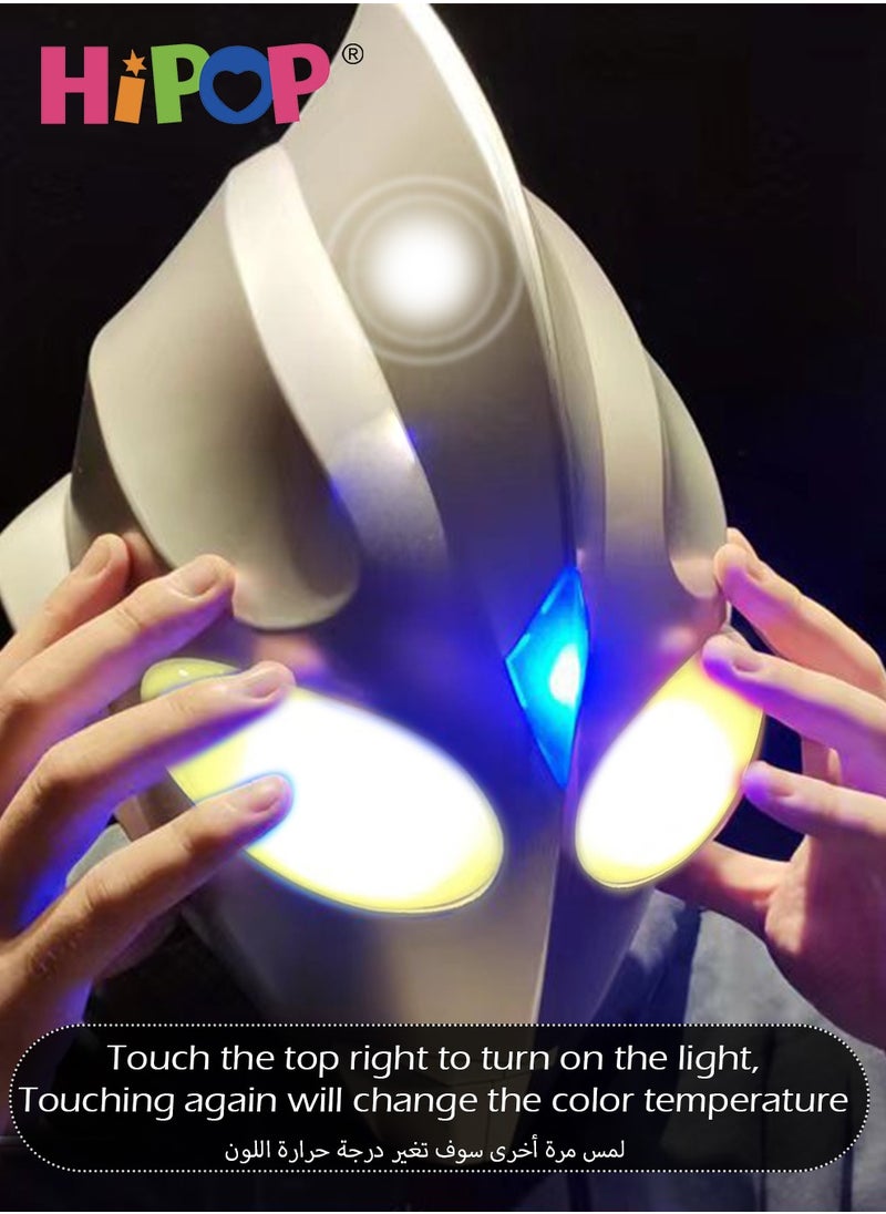 HIPOP - Kids Gift Tiga Ultraman Mask,Two Color Temperature Dimming,Dress Up Toy Gifts - Image 1