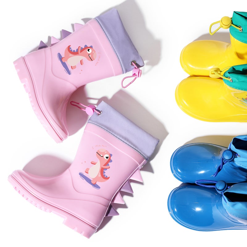 Children'S Drawstring Rain Boots Lightweight Cute Little Baby Rain Boots For Small And Medium-Sized Children Waterproof Outer Rain Gear Baby Water Shoes For Men - Image 2