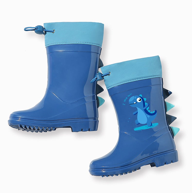 Children'S Drawstring Rain Boots Lightweight Cute Little Baby Rain Boots For Small And Medium-Sized Children Waterproof Outer Rain Gear Baby Water Shoes For Men - Image 1