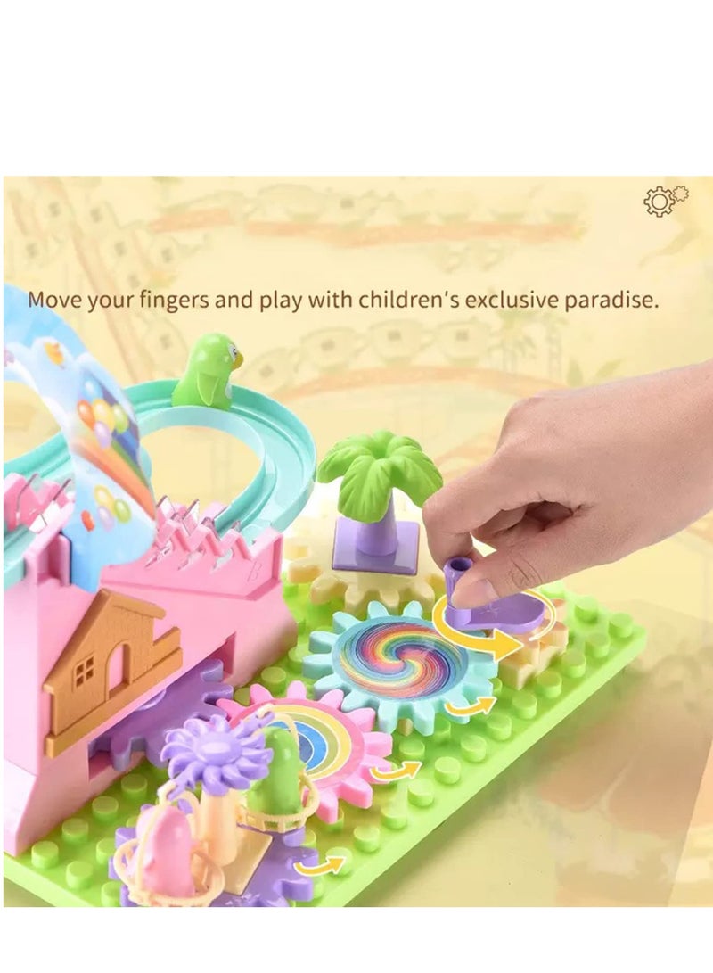 Manual Building Blocks Track Play Set Toy For Kids - Image 5