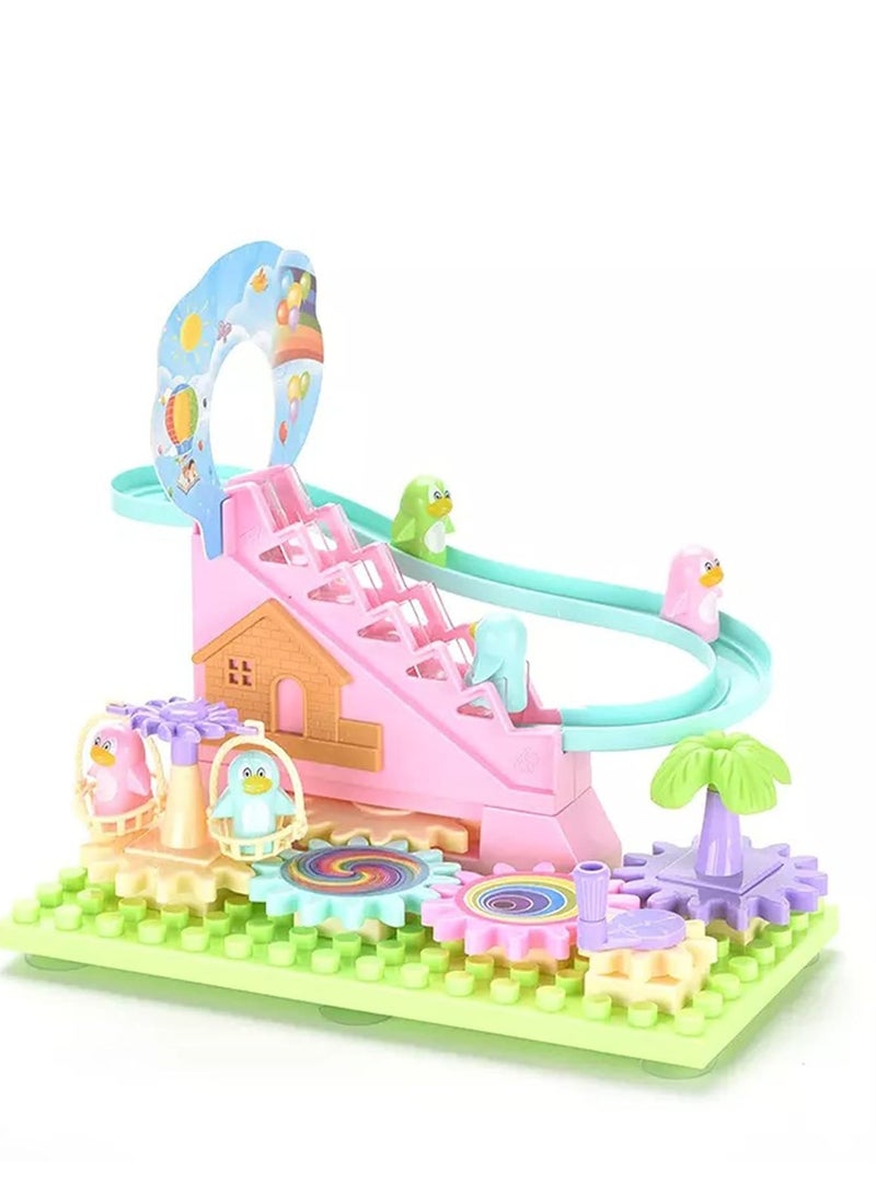 Manual Building Blocks Track Play Set Toy For Kids - Image 1