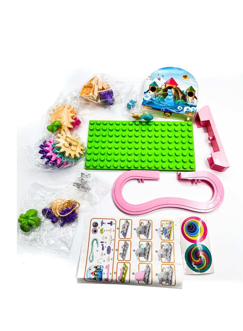 Manual Building Blocks Track Play Set Toy For Kids - Image 4