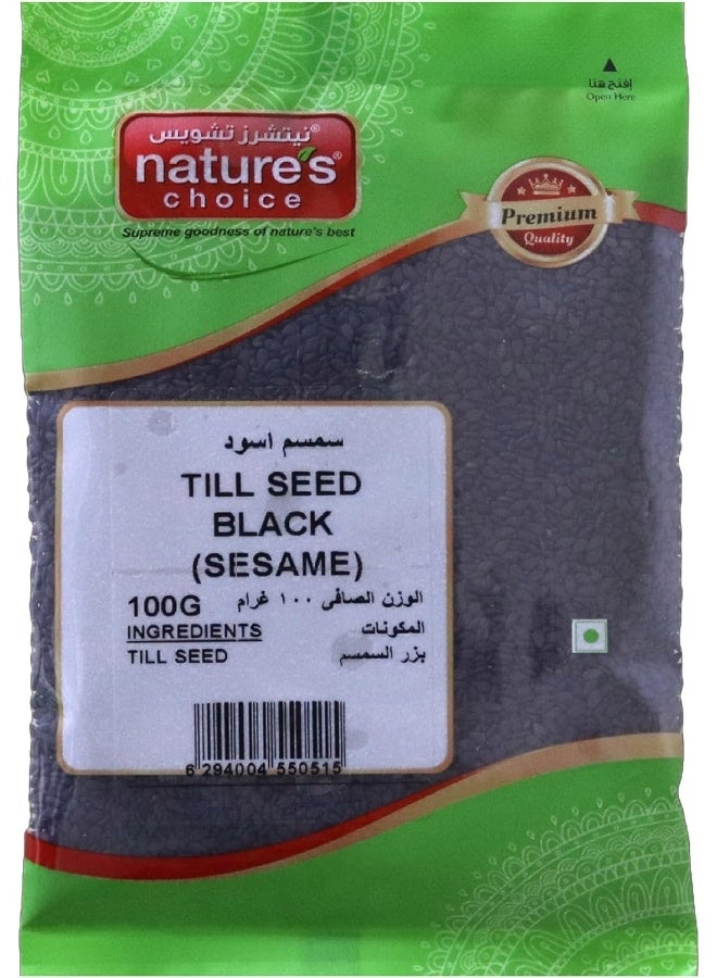Nature's Choice Natures Choice TILL SEED BLACK 100GM, Green & Red - Image 1