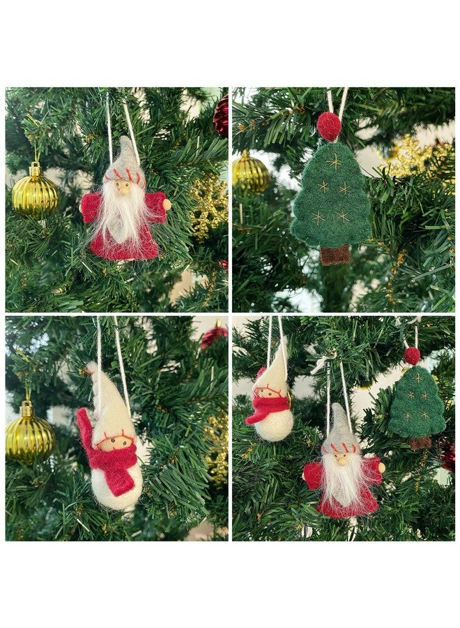 pinkblume pinkblume Wool Felt Christmas Garland Wool Felt Snowman Xmas Tree Santa Claus Banner Pom Pom Garland Bunting Christmas Decortations Clearance for Home Fireplace Windows Indoor Outdoor Christmas Decor - Image 4