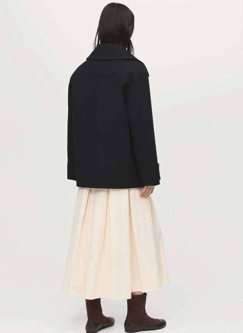 MANGO Double-breasted wool-blend coat