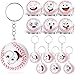Arrowbash 12 Pcs Mini Funny Stress Balls Keychain Sport Face Keychain Stress Relief Squeeze Sport Balls team Gifts for Women Men Sport Team Players Party Favor Birthday GiftBaseball - Image 2