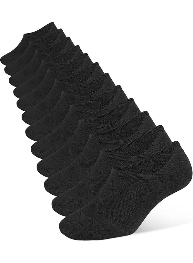 DUNISO 10 Pairs Socks Ankle Casual Thin Socks Low Cut Cotton Athletic Short Socks  (Black) - Image 3