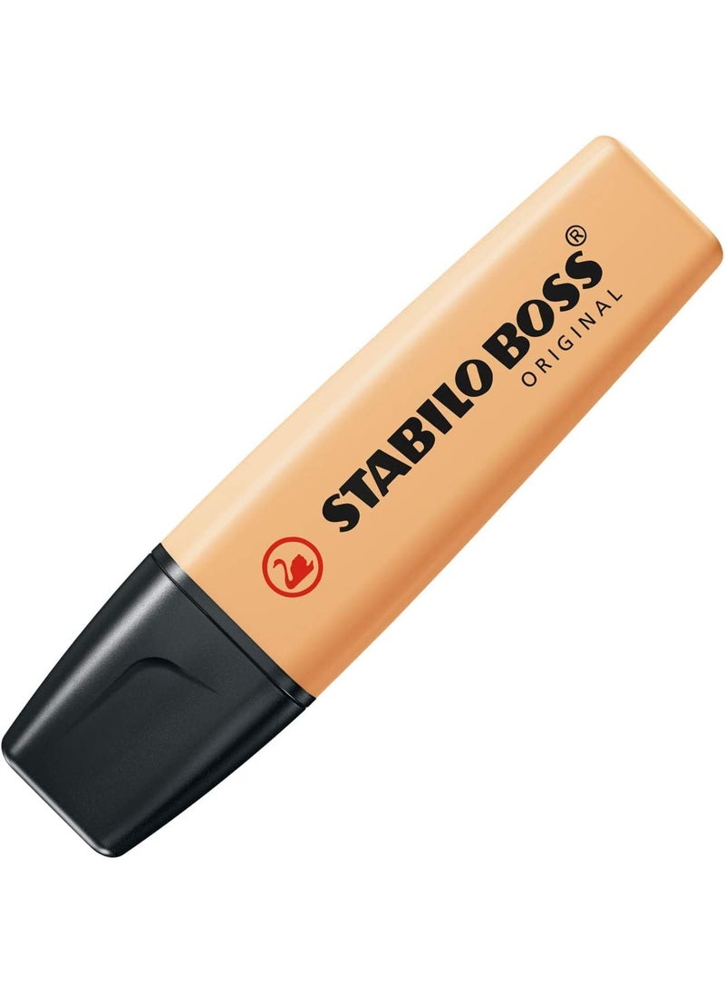 STABILO STABILO Highlighter BOSS ORIGINAL Pastel  Pack of 4  Pale Orange Cloudy Blue Frozen Fuchsia Dusty Grey Chisel Tip  - Image 2