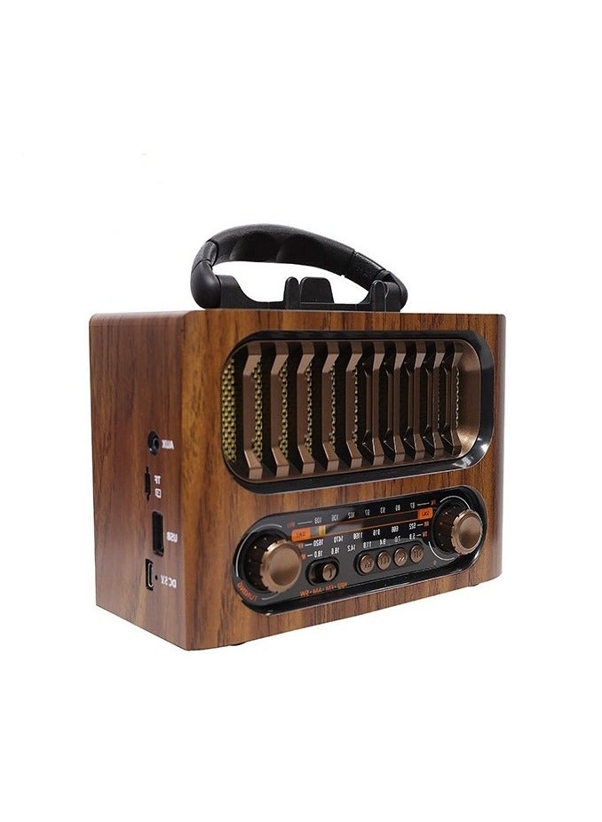 Portable Vintage Decor Radio Retro Bluetooth Speaker FM/AM/SW Old Fashion Classic Style Adjustable Antenna Rechargeable Battery Powered for Outdoor Picnic Beach Camping Supports TF Card USB  - Image 1