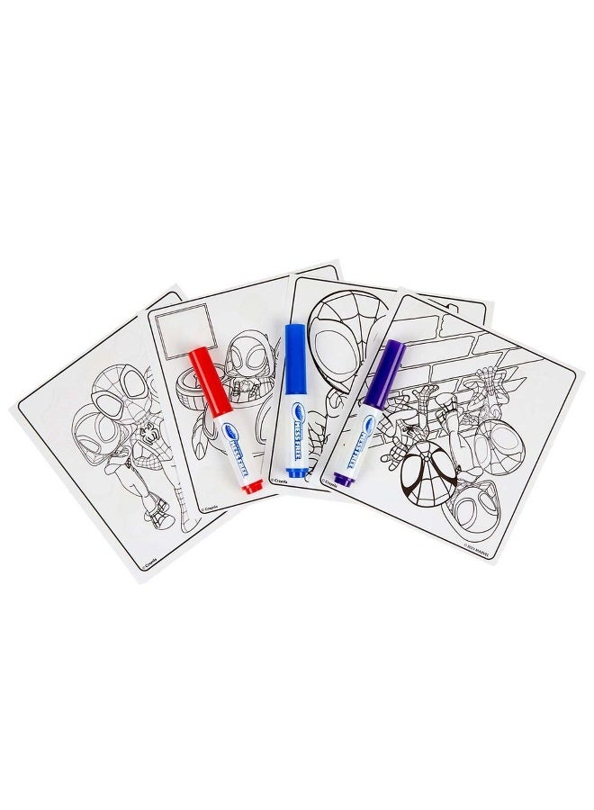 Crayola دفتر تلوين كرايولا مارفل سبايدي وأصدقائه المذهلين بدون فوضى - Image 2