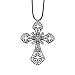UHANBUT Bling Cross Car Hanging Ornament Crystal Rhinestone Car Rear View Mirror Charm Diamond Mirror Pendant Universal Vehicle Interior Decoration Accessories for MenWomen Present Black - Image 2