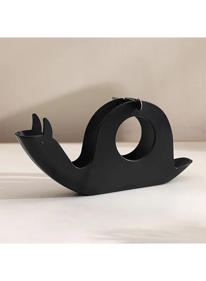 Black Snail Shaped Mosquito Coil Holder Fireproof Heat Resistant Plastic Tray - Image 1