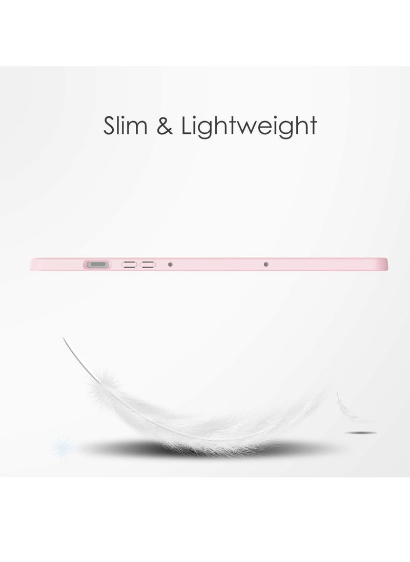 Hybrid Slim Case for Samsung Galaxy Tab S10 Plus 2024/ S9 Plus/ S9 FE Plus 5G 12.4 Inch 2023 with S Pen Holder, Shockproof Cover with Clear Transparent Back Shell, Auto Wake/Sleep