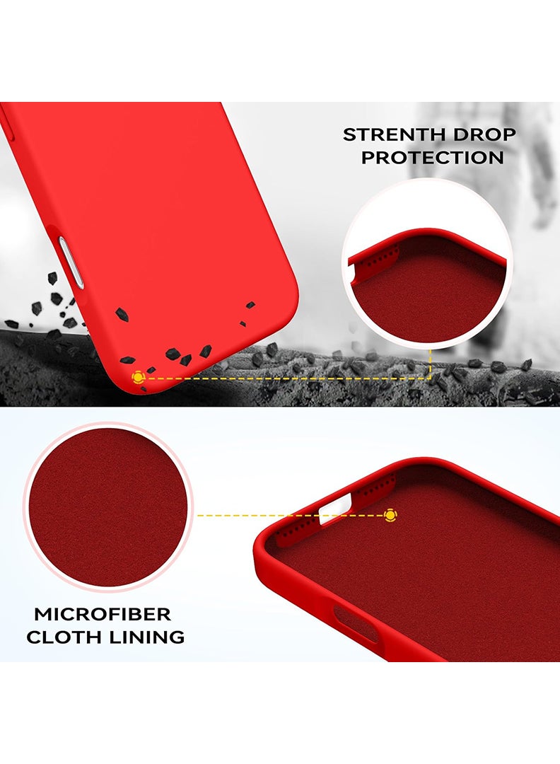 Case Up Apple iPhone 17 Pro Max 2025 Premium Soft Liquid Silicone Case Cover - Red - Image 3