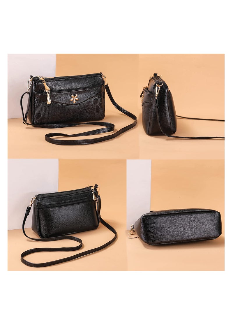 Excefore حقيبة كتف جلدية للنساء، حقيبة كروس جلدية، حقيبة كتف صغيرة بحزام عالي الجودة - Image 3