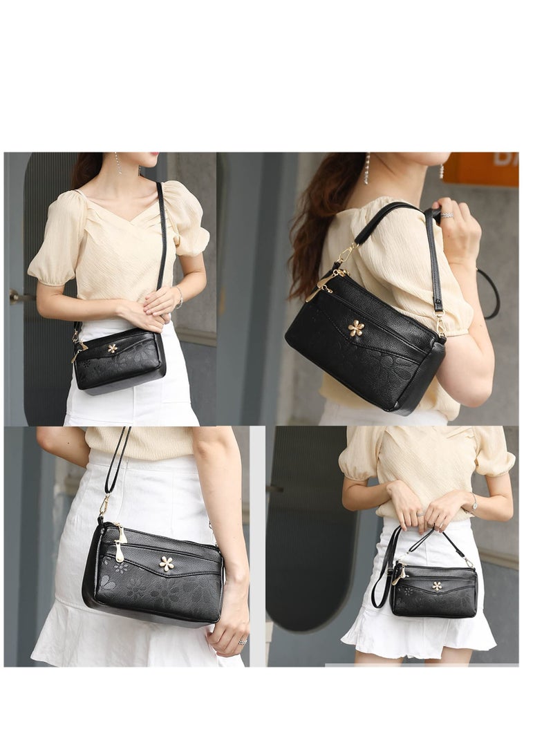 Excefore حقيبة كتف جلدية للنساء، حقيبة كروس جلدية، حقيبة كتف صغيرة بحزام عالي الجودة - Image 2