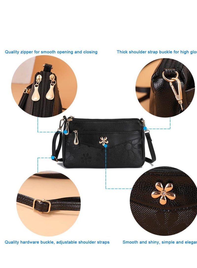 Excefore حقيبة كتف جلدية للنساء، حقيبة كروس جلدية، حقيبة كتف صغيرة بحزام عالي الجودة - Image 5