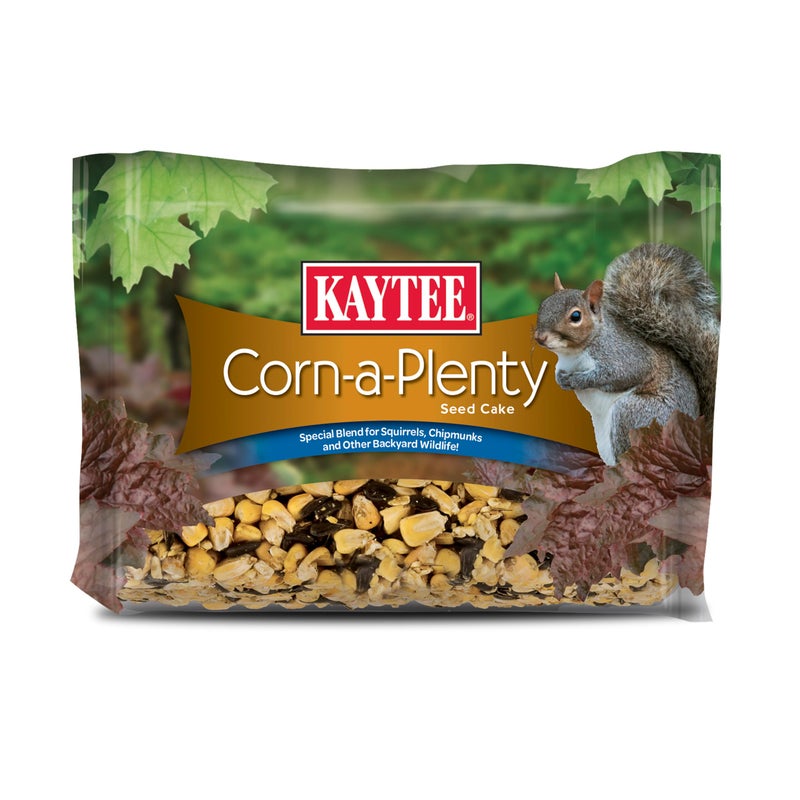 Kaytee Corn-a-Plenty Seed Cake, Food for Wild Squirrels, Chipmunks, Rabbits & Other Backyard Wildlife, 2.5 Pounds - Image 1