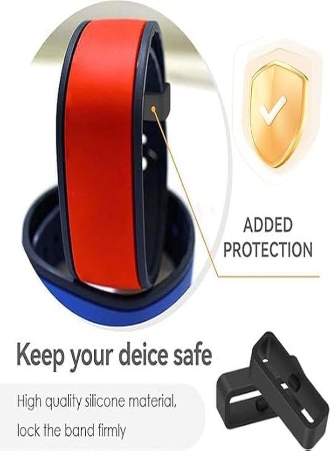 Xininyia متوافق مع Disney MagicBand+ و 2.0، [عبوة من 14 قطعة] حلقات تثبيت سيليكونية، أقفال تثبيت آمنة لحماية Magic Band Plus (عبوة من 14 قطعة) - Image 3