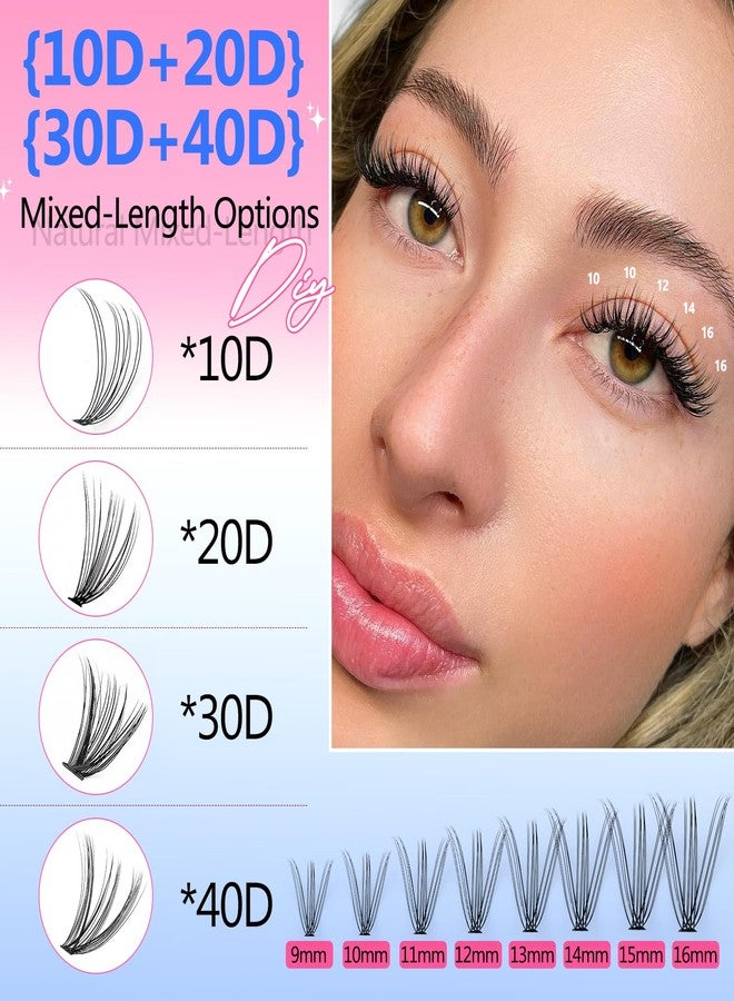كمايو مجموعة رموش CMAYOME، مجموعة تمديد رموش 10D، 20D، 30D، 40D مع لاصق ومثبت للرموش، 800 قطعة من خصلات الرموش الفردية مع ملقط للرموش، مزيل للرموش وفرشاة للرموش - Image 3