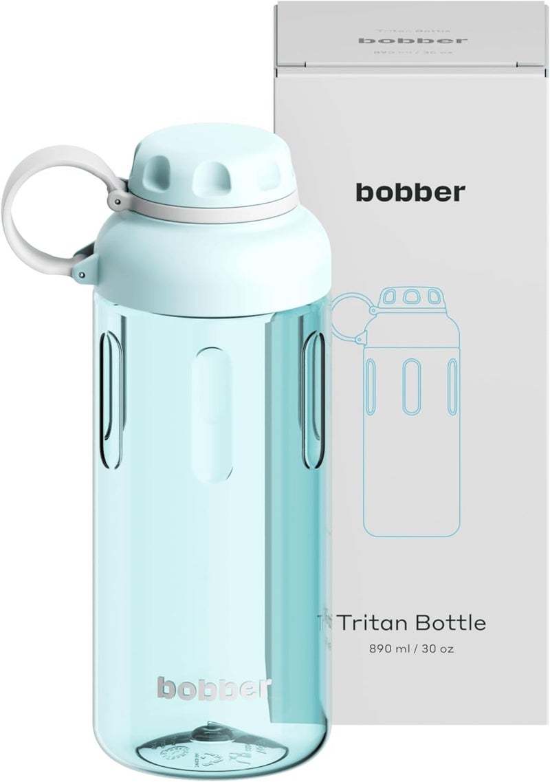 BOBBER 30 oz Tritan Water Bottle with Fruit Infuser - BPA Free Plastic Bottle with Leak-Proof Lid, Dishwasher Safe, Great for Gym & Outdoor (Light Blue) - Image 1