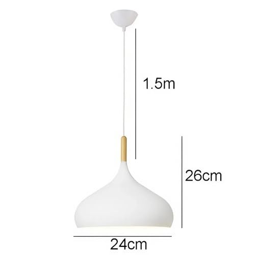 twixle Aluminium Ceiling Light, Circular Shape Hanging Light for Dining Table, Living Room, Bedroom, Restaurant, Office, Cafe, White Pendant Lamp (White Pendant)(Bulb Not Included) (Pack of 1) - Image 5