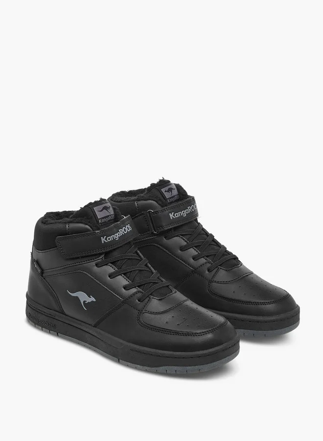 كانغاروس Women's Panelled High Top Shoes with Hook and Loop Closure