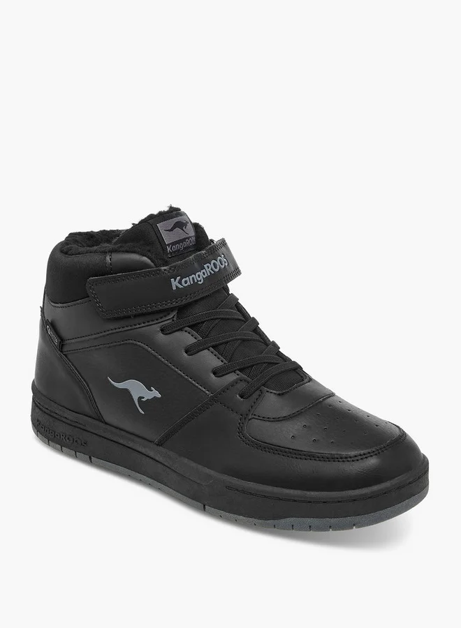 كانغاروس Women's Panelled High Top Shoes with Hook and Loop Closure