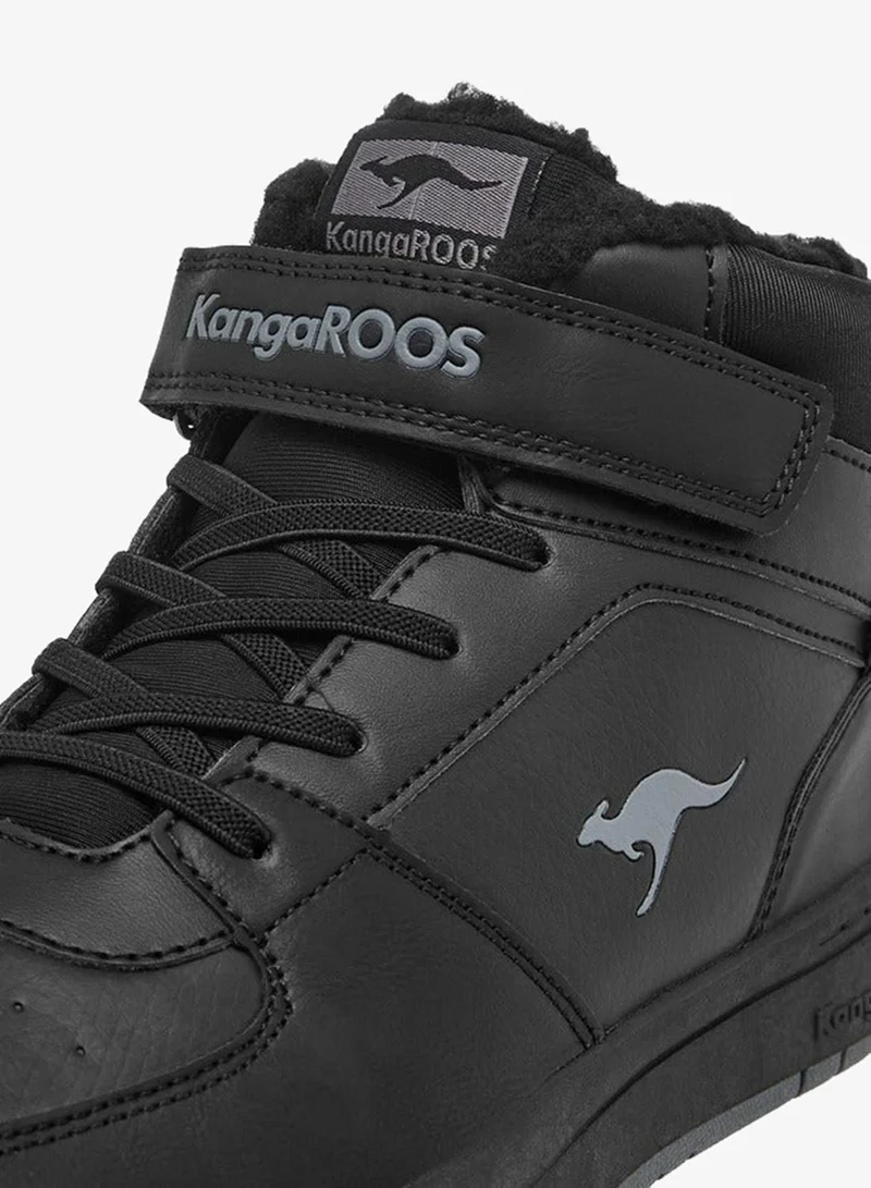 kangaROOS BLACK Women's Panelled High Top Shoes with Hook and Loop Closure for Women | Best Price UAE