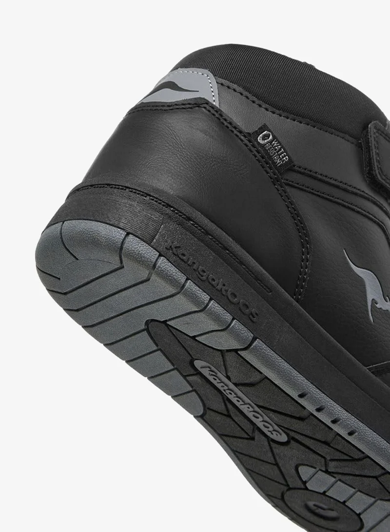 kangaROOS BLACK Women's Panelled High Top Shoes with Hook and Loop Closure for Women | Best Price UAE