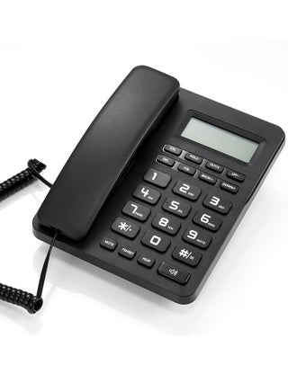 Black Corded Telephone Wired Desk Landline Phone with LCD Display Caller ID/Call Waiting Speakerphone Calculator Function Ringer Melodies Volume Adjustment for Hotel Office Business Home - pzsku/ZE2F068677609F8658B41Z/45/_/1724231377/ec09542e-4a78-48ed-8f62-1324b8c08e14