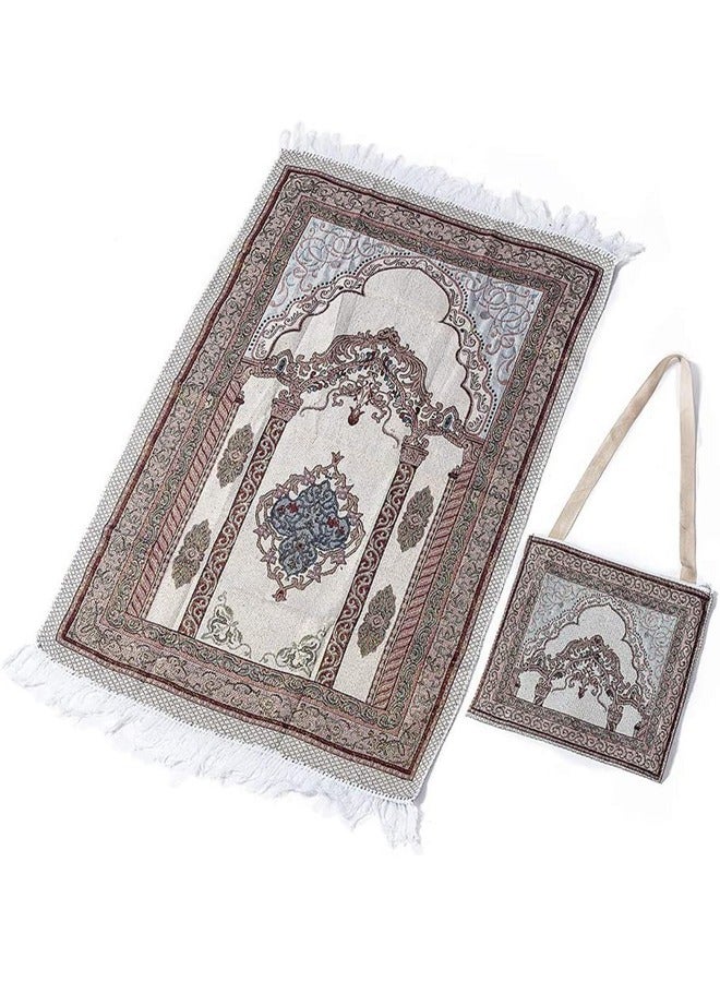 GUSGU Prayer Rug with Carrying Bag Large Thin Lightweight Polyester Prayer Mat, Prayer Mats for Praying Men and Women - Image 5