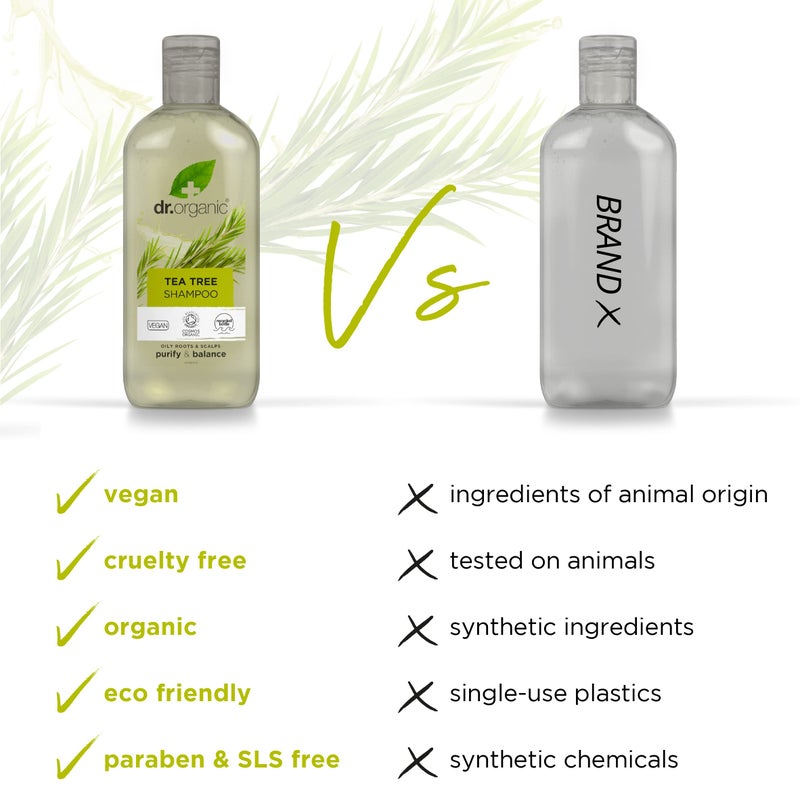 dr.organic شامبو شجرة الشاي من أورجانيك دكتور، 9 أونصة سائلة - Image 2