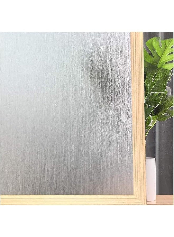 Frosted Brushed Glass Film Privacy Window Sticker – Light Blocking Anti-Peep Window Treatment Home Decor Office Bathroom Balcony Study Room Sliding Door Cover - Image 1