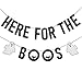 LeeSky Black Here for The Boos Banner Halloween Party Banner Boos and Booze Party Banner Hocus Pocus Banner Here for The Boos Sign Decorations for Haunted House Halloween Mantle Home Decor - Image 3