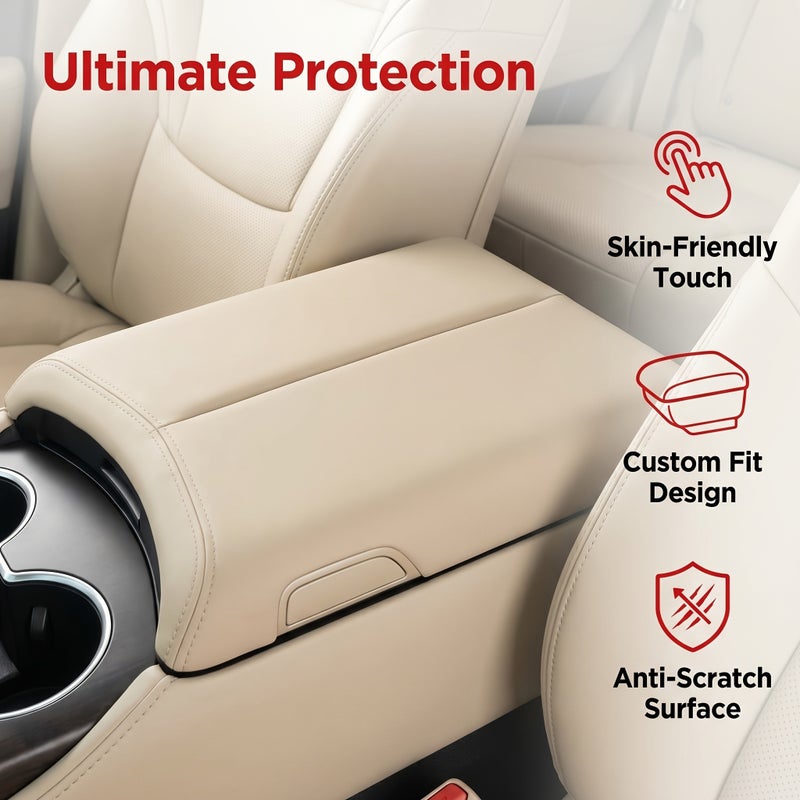Silicone Armrest Cover for Land Cruiser 300 2022-2026 LC300 Beige & Black Accessories, 1pc - Image 4