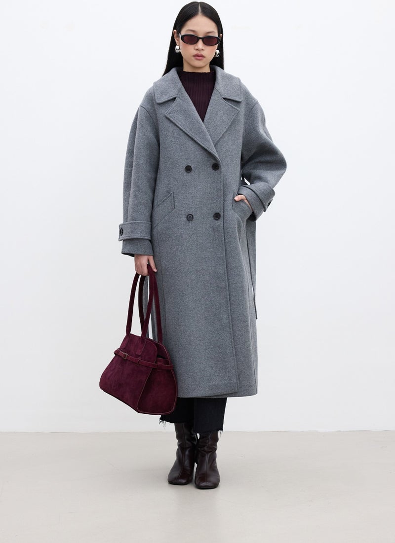 Manuka Italian Cashmere Premium Coat Grey  - Image 2
