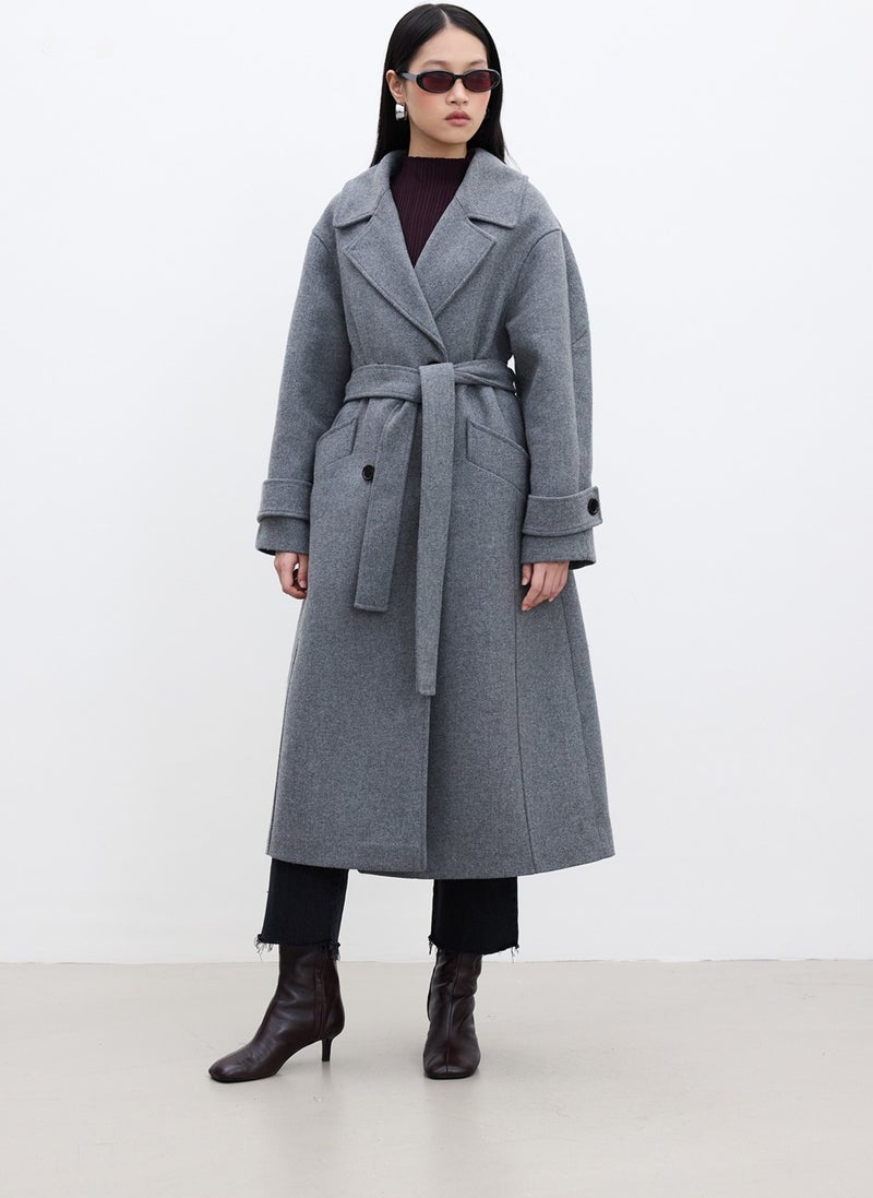 Manuka Italian Cashmere Premium Coat Grey  - Image 3