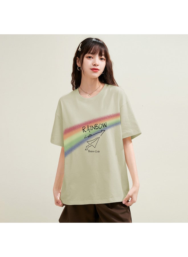 Baleno summer Heavyweight Women's T-shirt - Loose Fit Casual Slimming Comfortable Youth Daily Fashion Top - Image 3