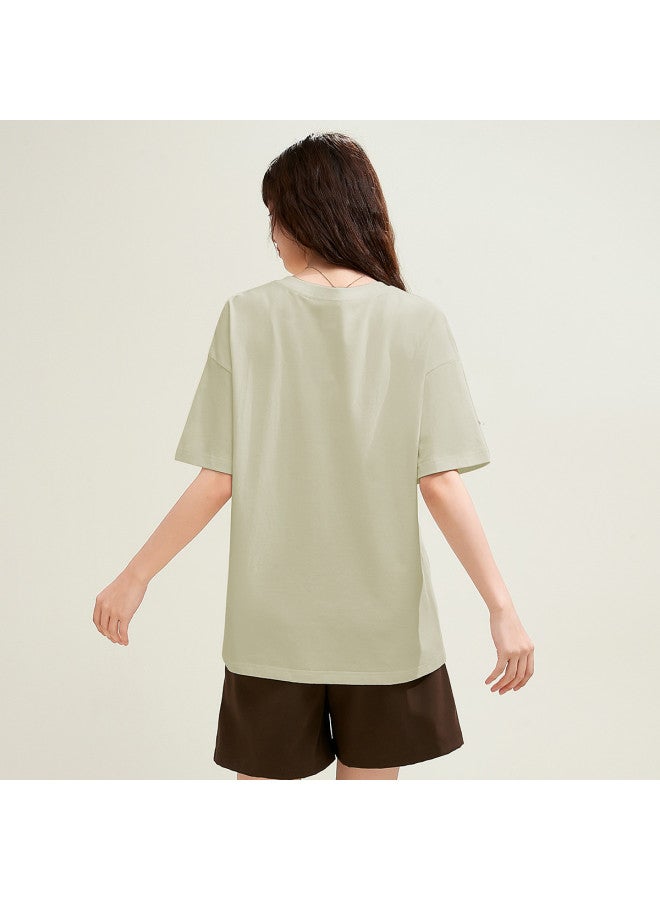 Baleno summer Heavyweight Women's T-shirt - Loose Fit Casual Slimming Comfortable Youth Daily Fashion Top - Image 4