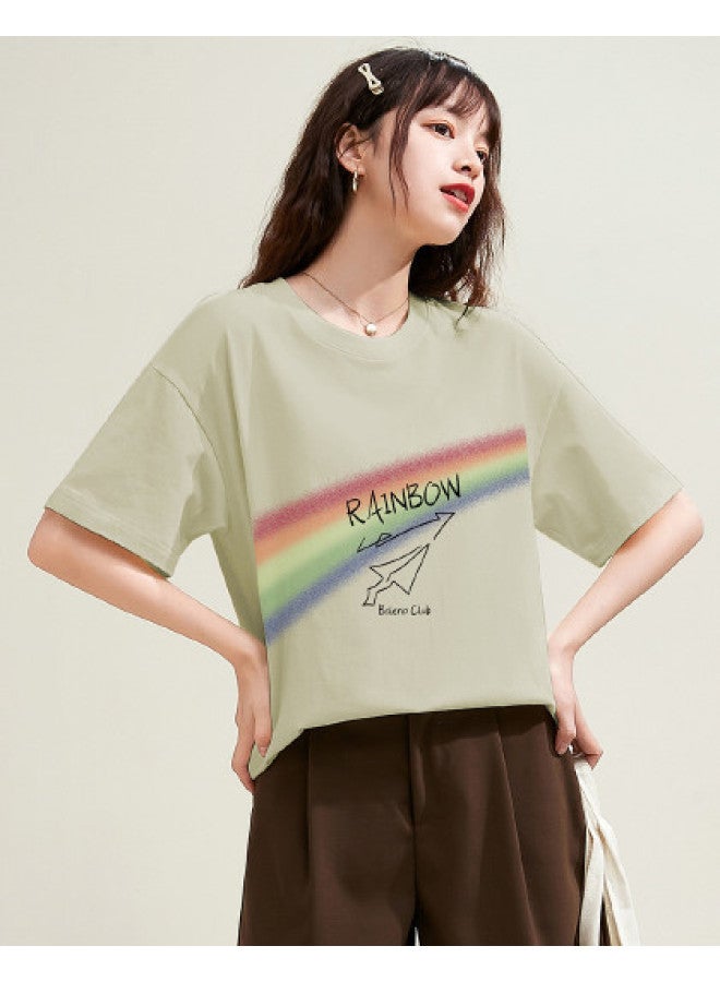 Baleno summer Heavyweight Women's T-shirt - Loose Fit Casual Slimming Comfortable Youth Daily Fashion Top - Image 1