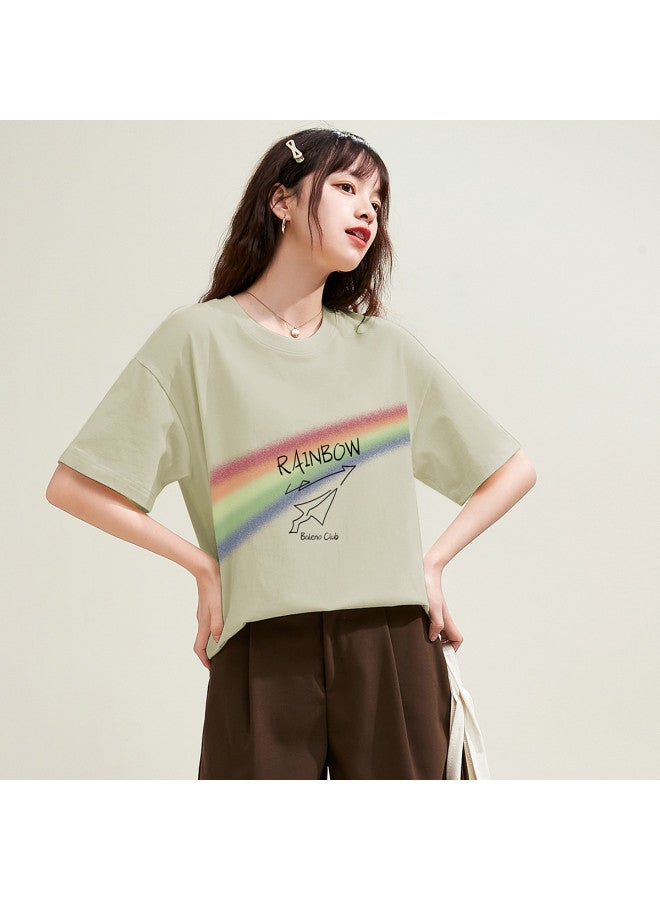 Baleno summer Heavyweight Women's T-shirt - Loose Fit Casual Slimming Comfortable Youth Daily Fashion Top - Image 2