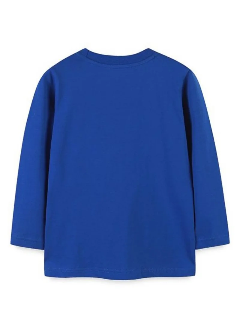 YUNIQEE Blue Conversational Printed Round Neck T-shirt