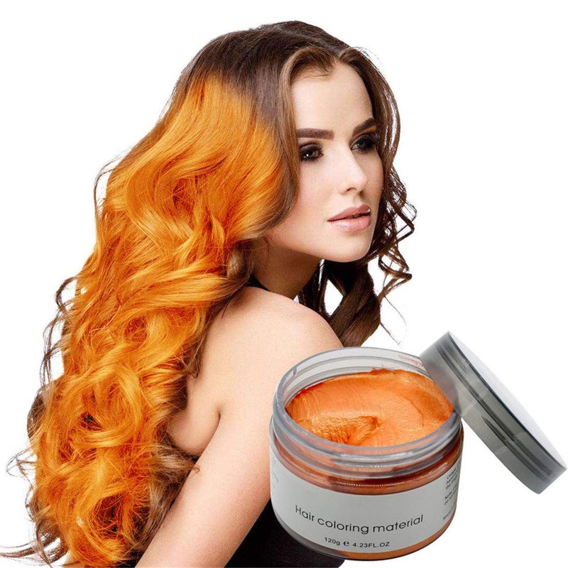 Hair Color Wax  Natural Ingredients Instant Hair Coloring Orange 423 oz Wax for Men and Women