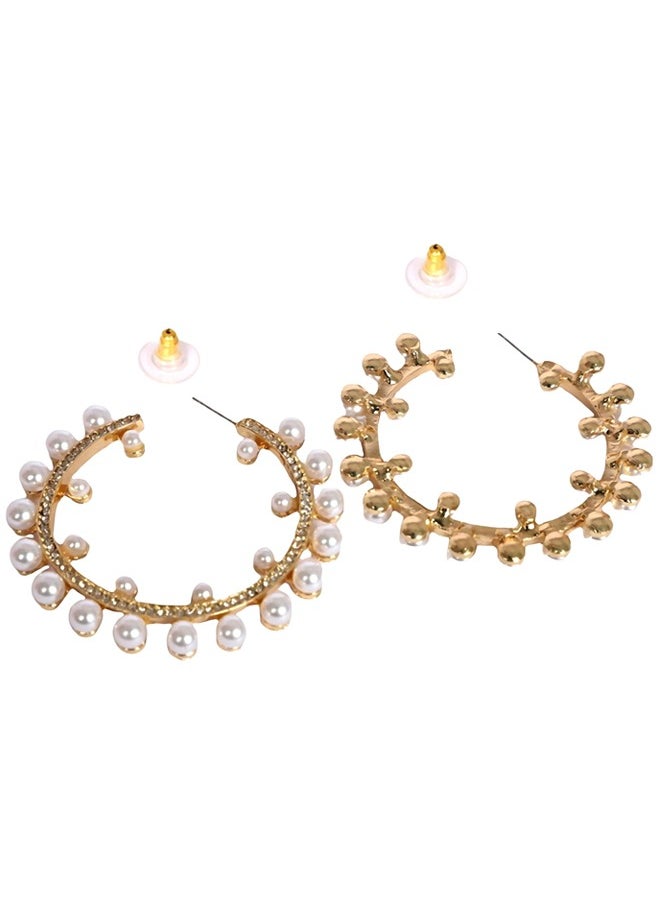 Just Peachy Just Peachy Elegant Women's Gold Earrings, Timeless and Stylish Jewelry for Any Occasion, Hypoallergenic, Lightweight, and Comfortable, Luxurious Gold Finish ? Perfect Gift for Her  - Image 1