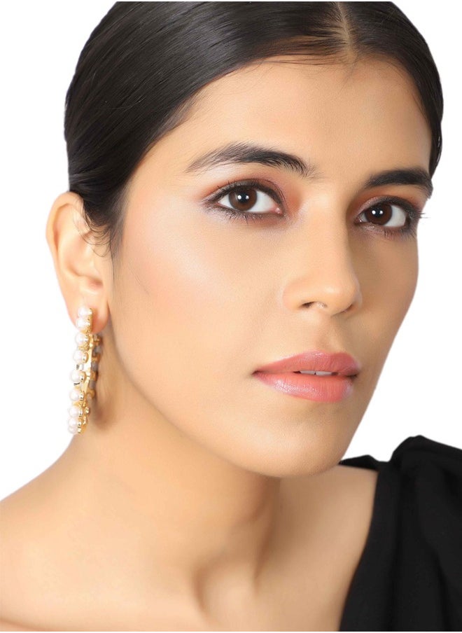 Just Peachy Just Peachy Elegant Women's Gold Earrings, Timeless and Stylish Jewelry for Any Occasion, Hypoallergenic, Lightweight, and Comfortable, Luxurious Gold Finish ? Perfect Gift for Her  - Image 2