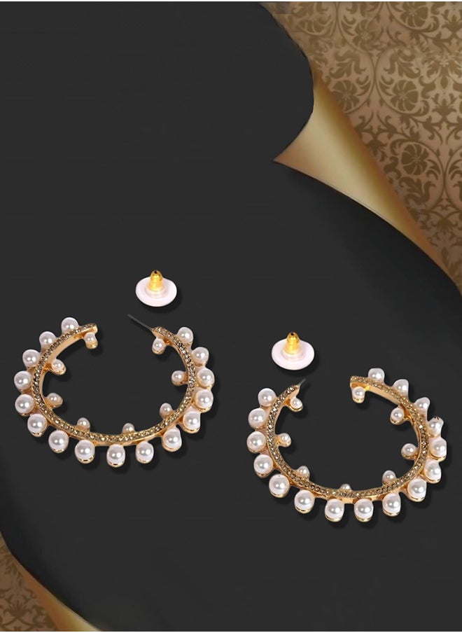Just Peachy Just Peachy Elegant Women's Gold Earrings, Timeless and Stylish Jewelry for Any Occasion, Hypoallergenic, Lightweight, and Comfortable, Luxurious Gold Finish ? Perfect Gift for Her  - Image 3