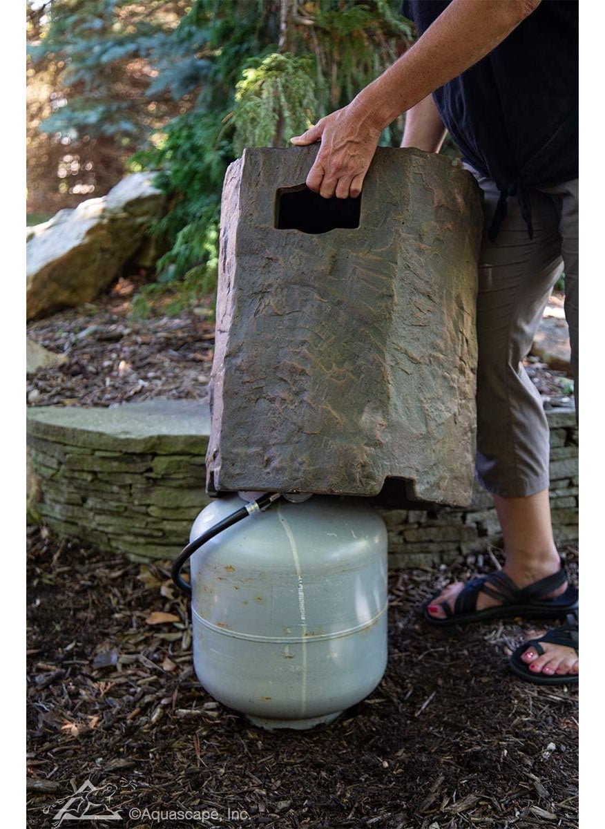 Aquascape Aquascape Faux Stone Propane Tank Cover  Durable GFRC Construction Stylish Outdoor Concealment for Fire Features Grills and Patios 78336  - Image 4